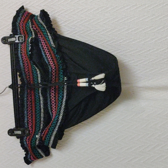 ISABELLA ROSE Women's Embroidered Smocked Off The Shoulder Bandeau Bikini set - Picture 3 of 7